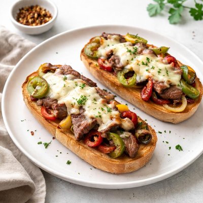 Image of Open Face Ny Strip Philly Cheese Steaks