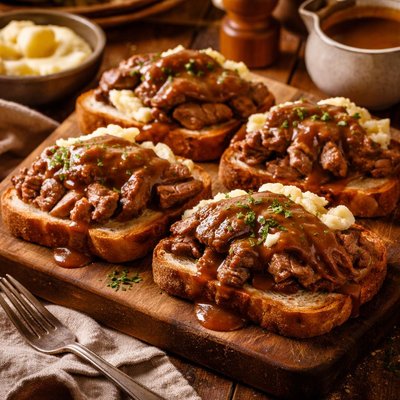 Image of Open Face Roast Beef Sandwiches
