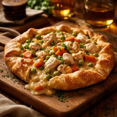 Image of Open Faced Chicken Pie