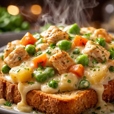 Image of Open Faced Chicken Pot Pie