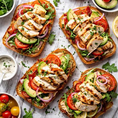 Image of Open Faced Chicken Sandwiches