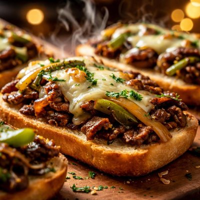 Image of Open Faced Philly Sandwiches