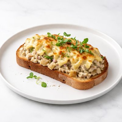 Image of Open Faced Tuna and Artichoke Melt