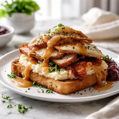 Image of Open Faced Turkey Stack