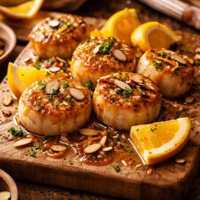 Image of Orange Almond Scallops