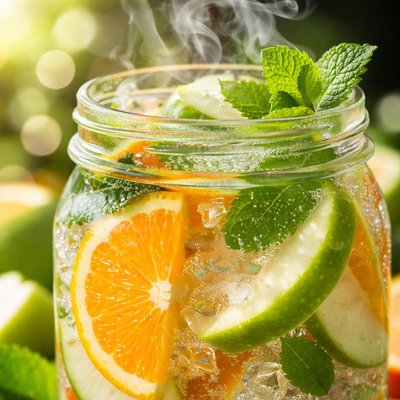 Image of Orange and Green Apple Spa Water