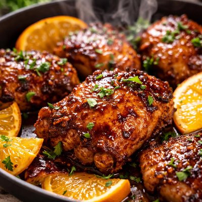 Image of Orange Balsamic Chicken Thighs Rachel Ray