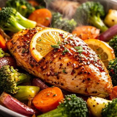 Image of Orange Balsamic Chicken with Vegetables Ww