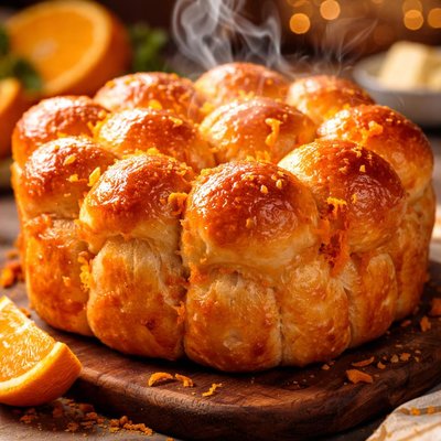 Image of Orange Bubble Loaf Bread