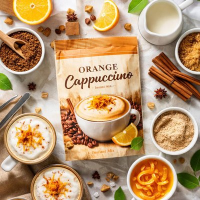 Image of Orange Cappuccino Instant Coffee Mix