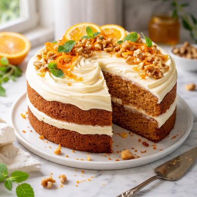 Image of Orange Carrot Cake with Orange Cream Cheese Frosting
