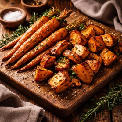 Image of Orange Carrots and Kumara