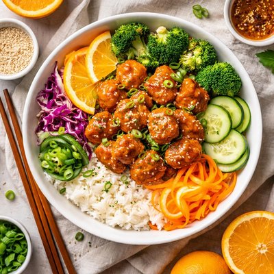 Image of Orange Chicken and Rice Bowl