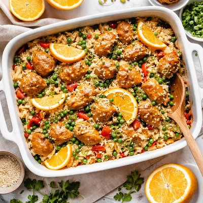 Image of Orange Chicken and Rice Casserole
