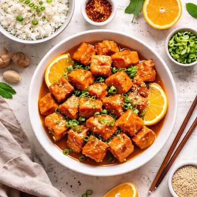 Image of Orange Chicken Style Tofu