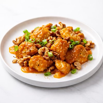 Image of Orange Chicken with Green Onions and Walnuts