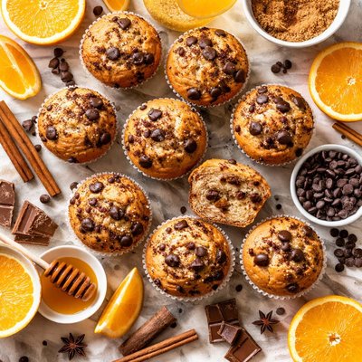 Image of Orange Chocolate Cinnamon Muffins