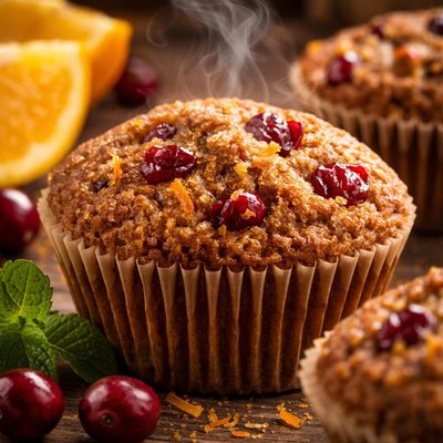Image of Orange Cranberry Bran Muffins