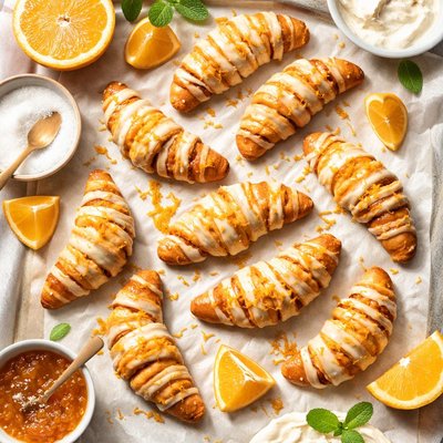 Image of Orange Crescent Swirls