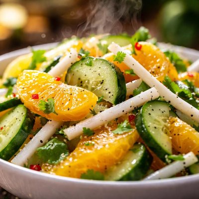 Image of Orange Cucumber and Jicama Salad
