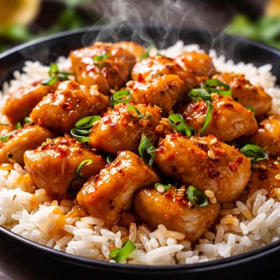 Image of Orange Ginger Chicken and Rice Recipe