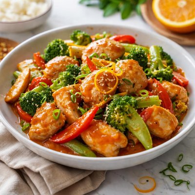 Image of Orange Ginger Chicken and Veggies