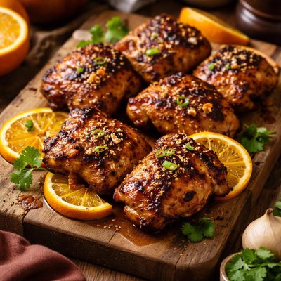 Image of Orange Ginger Grilled Chicken Thighs