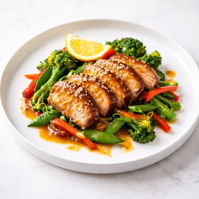 Image of Orange Ginger Pork and Veggies