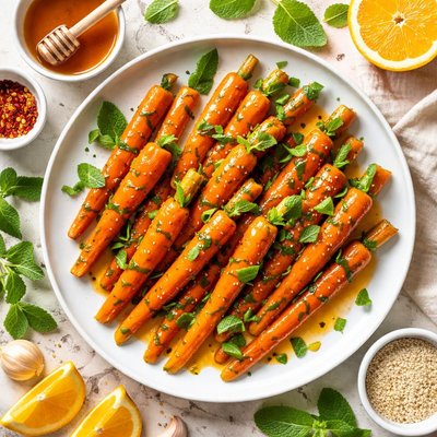Image of Orange Glazed Carrots with Mint