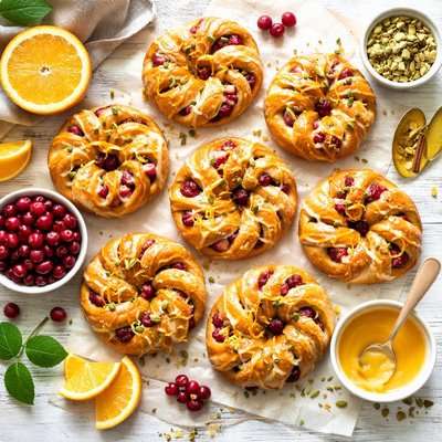 Image of Orange Glazed Cranberry Crowns
