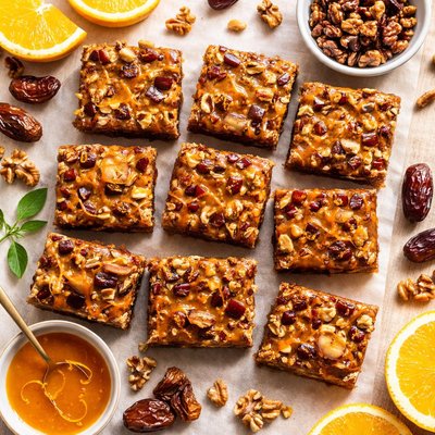 Image of Orange Glazed Date Nut Bars