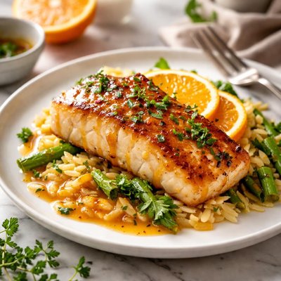 Image of Orange Glazed Halibut