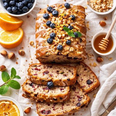 Image of Orange Hazelnut Blueberry Bread
