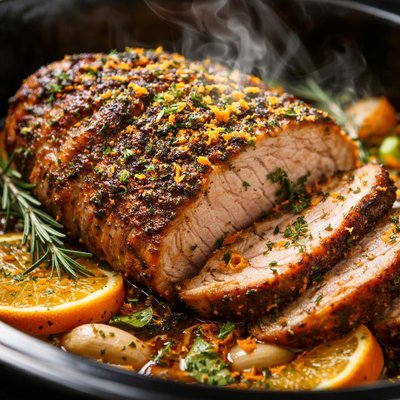 Image of Orange Herbed Pork Roast for the Crock Pot
