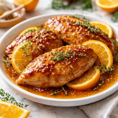 Image of Orange Honey Glazed Chicken Breasts