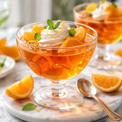 Image of Orange Jello Dessert