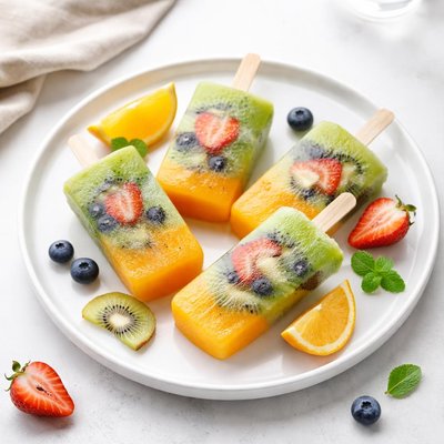 Image of Orange Kiwi Berry Ice Pops
