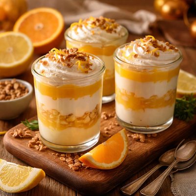 Image of Orange Lemon Parfaits Low Fat Low Sugar