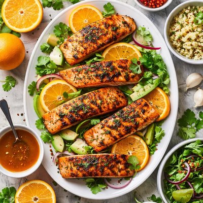 Image of Orange Marinated Grilled Salmon