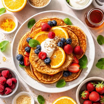 Image of Orange Millet Pancakes Gluten Free