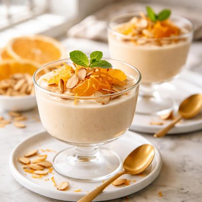 Image of Orange Mousse with Almonds Mousse a L Orange Et Aux Amandes
