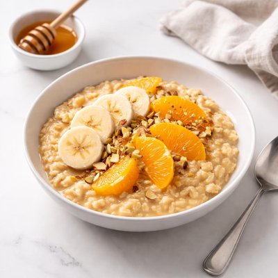Image of Orange Oatmeal with Banana
