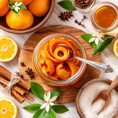 Image of Orange Peel Spoon Sweet Glyko Portokalaki