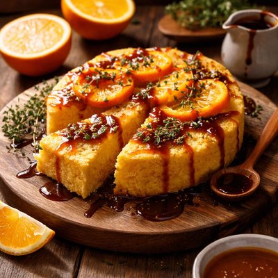 Image of Orange Polenta with Orange Balsamico Sauce