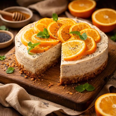 Image of Orange Poppy Seed Cheesecake