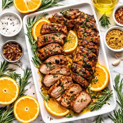 Image of Orange Rosemary Grilled Pork Tenderloin