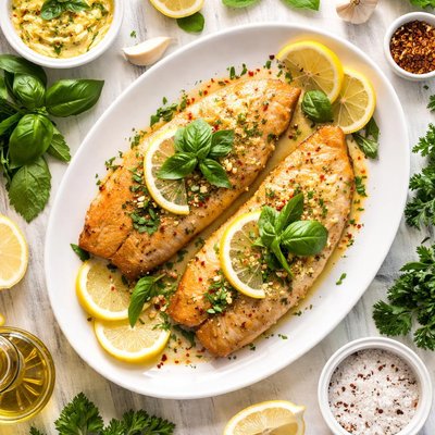 Image of Orange Roughy Fillets with Lemon Basil Butter