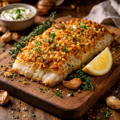 Image of Orange Roughy with Roast Garlic Potato Crust