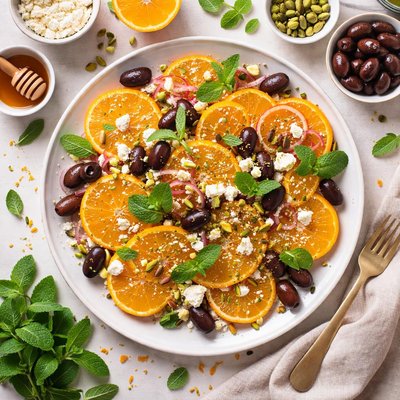 Image of Orange Salad with Olives Mint
