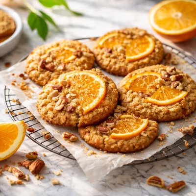 Image of Orange Slice Cookies with Krispies and Nuts